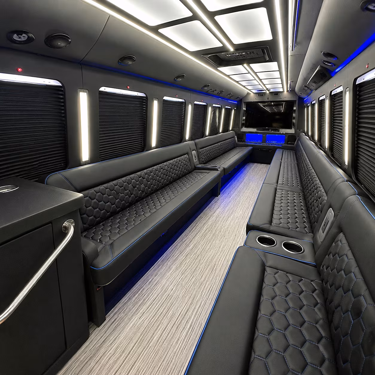 lakewood party bus rental interior